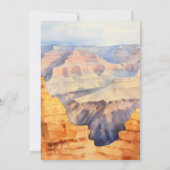 水彩渓谷デザートナショナルパーク結婚ズ 招待状 (裏面)