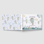 水彩温風船パーティー ゲストブック (全面)