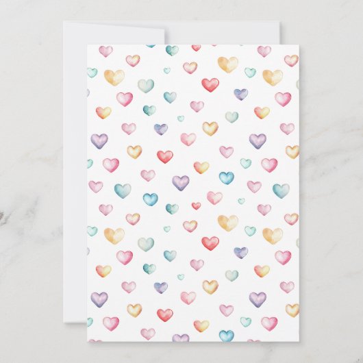 水彩温風船ベビーシャワー招待状 招待状 (裏面)