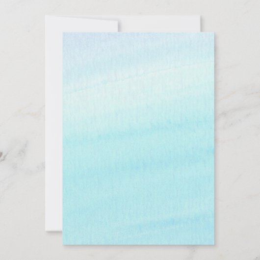 水彩温風船ベビーシャワー招待状 招待状 (裏面)