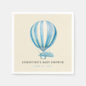 水彩温風船ベビーシャワー スタンダードカクテルナプキン (正面)