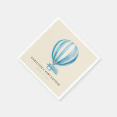 水彩温風船ベビーシャワー スタンダードカクテルナプキン (角)