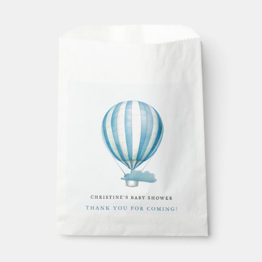 水彩温風船ベビーシャワー フェイバーバッグ (正面)