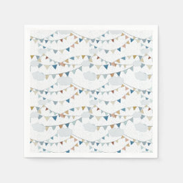 水彩温風船ミックス//キッド誕生日 スタンダードカクテルナプキン
