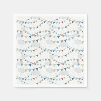 水彩温風船ミックス//キッド誕生日 スタンダードカクテルナプキン