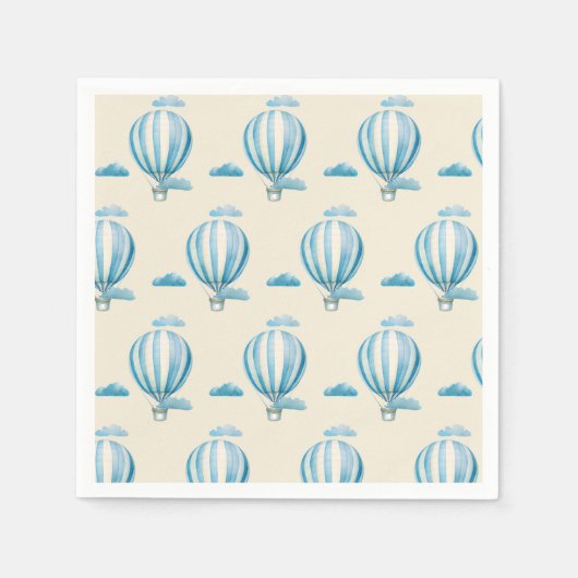 水彩温風船 スタンダードカクテルナプキン (正面)