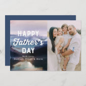 水彩湖と山の父の日カード (正面/裏面)