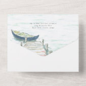 水彩湖ブルーカヌー結婚ズ オールインワン招待状 (裏面)