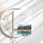 水彩湖畔独身最後の週末の予定 招待状