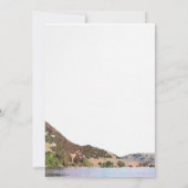 水彩湖面結婚式招待状カード 招待状 (裏面)