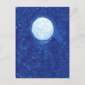 水彩満月 ポストカード (正面)