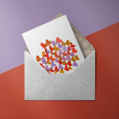 水彩溶融ハート – レトロ ポストカード