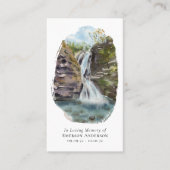 水彩滝クロス記念祈りの言葉カード コーリングカード (正面)