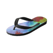 水彩滝、自然2 キッズビーチサンダル (アングル)