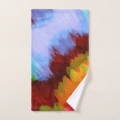 水彩滝、自然2 バスタオルセット (ハンドタオル)