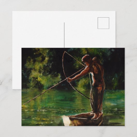 水彩漁師 ポストカード (正面/裏面)