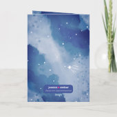 水彩漫画の魔女マジカル14誕生日 カード (裏面)