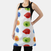 水彩漫画マンガフィッシュオールオーバープリントエプロン エプロン (インサイチュ)