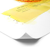 水彩漫画犬とネズミとチーズ ポスター (角)