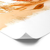 水彩漫画犬とハリネズミの出会い ポスター (角)