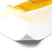 水彩漫画犬と亀の亀の会 ポスター (角)