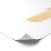 水彩漫画犬と尾の鳥 ポスター (角)