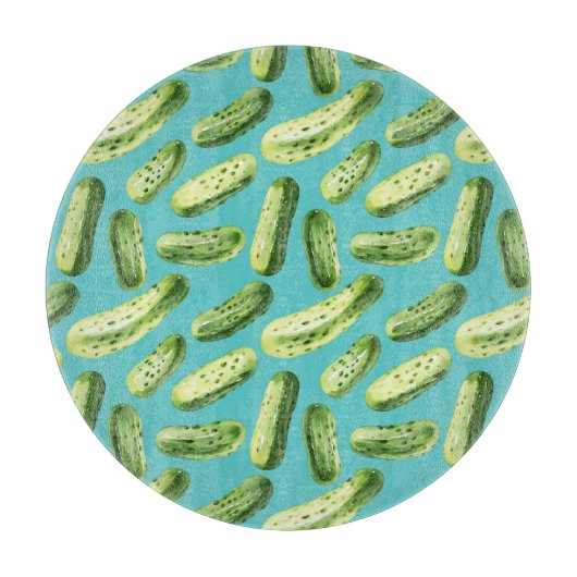 水彩漬けターコイズ カッティングボード (正面)