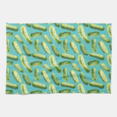 水彩漬けターコイズ キッチンタオル (横)