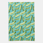 水彩漬けターコイズ キッチンタオル (縦)