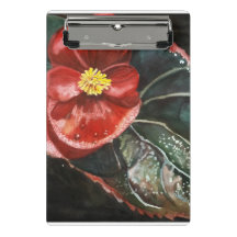 水彩濃いベゴニア