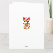 水彩火鳥またはフェニックスファンタジー生物 カード (裏面)