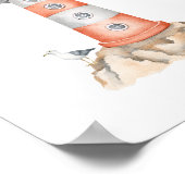 水彩灯台かわいいポスター ポスター (角)