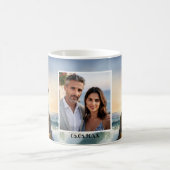 水彩灯台結婚の写真マグカップ コーヒーマグカップ (中央)