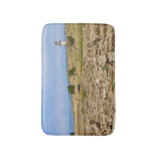 水彩灯台 バスマット (正面縦)