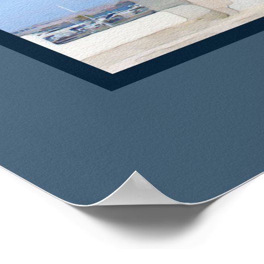 水彩灯台 ポスター (角)