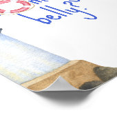 水彩灯台 – ママのお腹の大きさ ポスター (角)