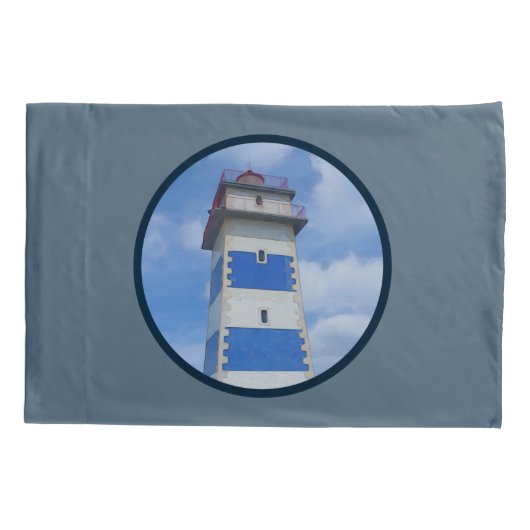 水彩灯台 枕カバー (裏面)