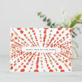 水彩灯籠中国の旧正月 シーズンカード (スタンド正面)