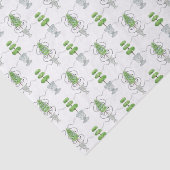 水彩灰色の弓と緑のトピアリー 薄葉紙 (詳細)