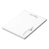 水彩灰色フクロウ ノートパッド (回転)