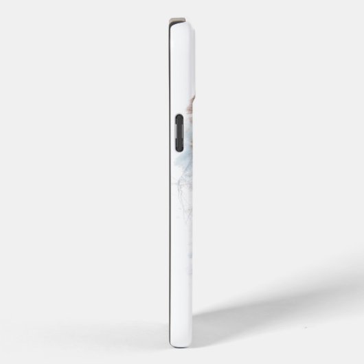 水彩灰色素晴らしフクロウ名前をカスタムする Case-Mate iPhoneケース (裏面 / 右)