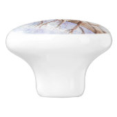 水彩灰色素晴らしフクロウ鳥自然アート セラミックノブ (側面)