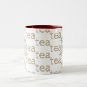 水彩灰色芸術的狼の野生動物の茶 ツートーンマグカップ (中央)