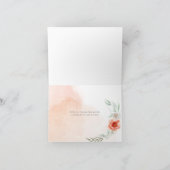 水彩炎の緋色サンゴフローラありがとう サンキューカード (内部)