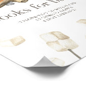 水彩焚き火の赤ちゃんシャワー – ベビー用ブック ポスター (角)