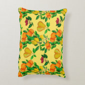 水彩無継ぎ模様（柑橘類、ナシ類、チェ類） アクセントクッション (裏面(縦))