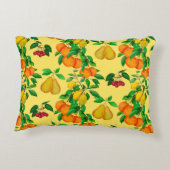 水彩無継ぎ模様（柑橘類、ナシ類、チェ類） アクセントクッション (裏面)
