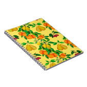 水彩無継ぎ模様（柑橘類、ナシ類、チェ類） ノートブック (右側)