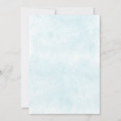 水彩熊の赤ちゃん男女兼用シャワー 招待状 (裏面)