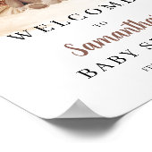 水彩熊スウェットシャツパンパ自然ス歓迎 ポスター (角)